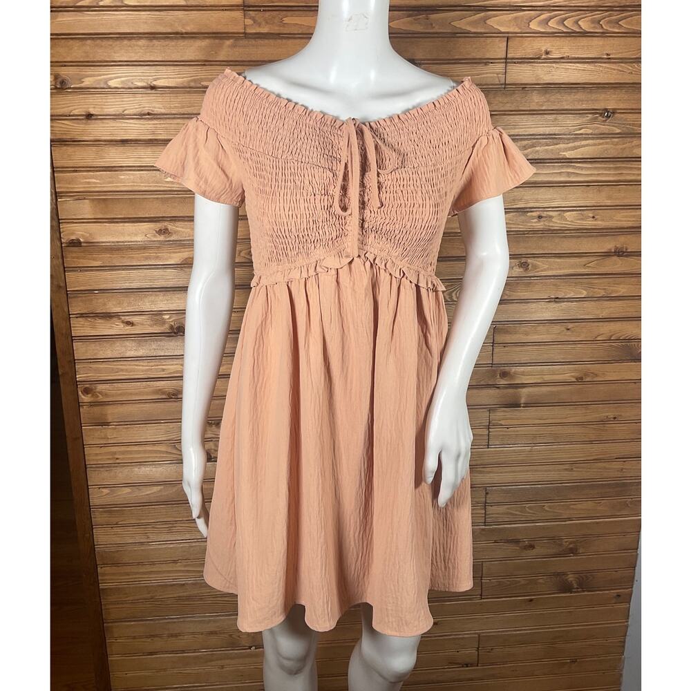 Altar'd State Small Peach Baby Doll Dress Summer Dress Smocked
